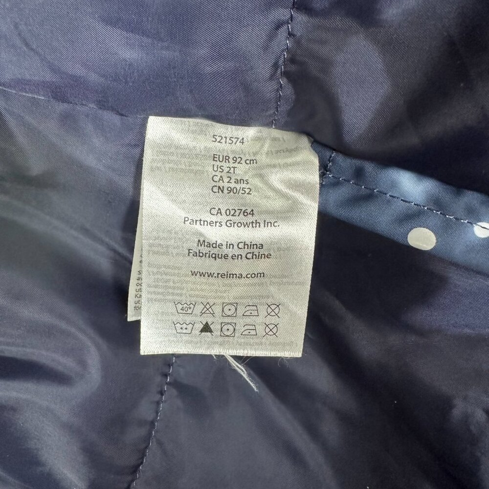 Reima Nordic Inspired Warm Winter Snow Parka Jacket 2T - Picture 5 of 5